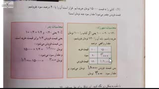 ریاضی ششم دبستان مبحث کاربرد درصد در محاسبات مالی