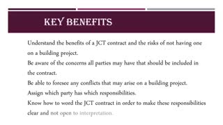 JCT Contract for Cpd hours