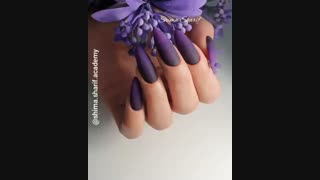 کاشت ناخن زیبا با پودر رنگی _ آکادمی ناخن شیما شریف