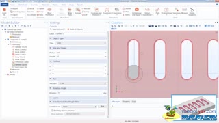 قسمت 9 ایجاد هندسه‌ی سه‌بعدی در کامسول comsol (دوبله فارسی)