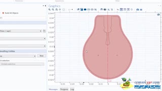 قسمت 11 تغییر هندسه‌ی سه‌بعدی به دوبعدی در کامسول comsol (دوبله فارسی)