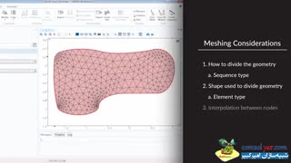 قسمت 23 مباحث پایه در مورد مش‌بندی در کامسول comsol (دوبله فارسی)