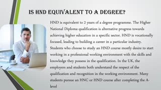 Progressing with an HND Level