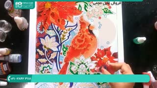 نقاشی روی شیشه - آموزش کشیدن پرنده روی طلق