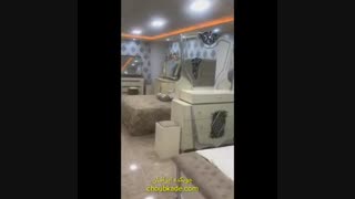 تخت دو طبقه چوبی