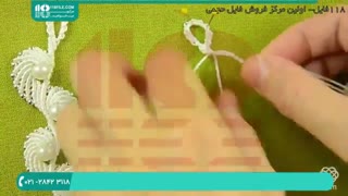 آموزش ساخت دستبند مکرومه مهره ای طرح بال فرشته