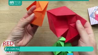 اوریگامی آلبوم عکس با کاغذ رنگی