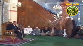 قران الجمعه الطبیب القارئ الشیخ احمد نعینع ویدیو نادر من مسجد الحسین تلاوة من سورة الحج نوادر زمان