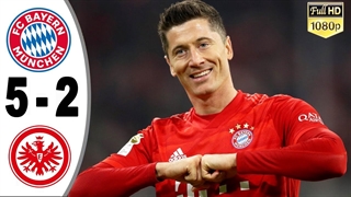 خلاصه بازی بایرن مونیخ 5 - آینتراخت فرانکفورت 2 از هفته 27 بوندسلیگا آلمان