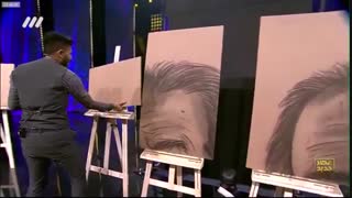 اجرای زیبای نقاشی توسط مهرداد لطیفی در فصل دوم عصر جدید هایفوتراپی