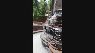آبنما و آبشار برکه و جوب بهترین گزینه است برای طراحی محوطه سازی باغ ویلا باسنگهای مالون لاشه کوهی 09124026545