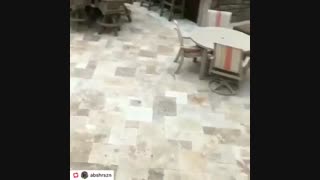 ساختن آبنما و آبشار باربیکو آتشکده باسنگهای کوهی 09124026545