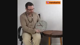 ساعت دیواری مدل آناهیتا متوسط بتنی بی رنگ