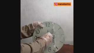 ساعت دیواری مدل آناهیتا متوسط بتنی بی رنگ