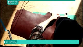 آموزش دوخت کیف ساده چرم با چرخ