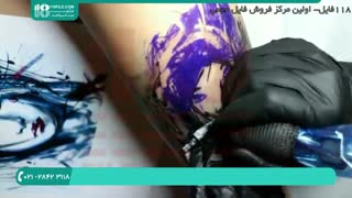 تاتو رنگی پرتره دختر