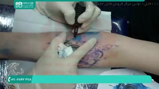 آموزش تاتو ساعت  روی بدن