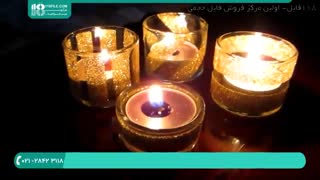 راه های تزئین شمع ها داخل لیوان