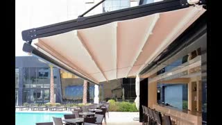 حقانی 09380039391-جدیدترین سیستم سقف چادری کافی شاپ-سایبان اتوماتیک فودکورت-سقف بازشو رستوران بام