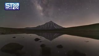 تایم لپسی زیبا از حرکت کهکشان راه شیری