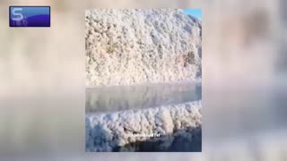 تصاویری زیبا از نخستین آبشار نمک در جهان در شهر خور اصفهان