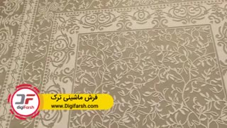 فرش ماشینی ترک طرح رزیتا زمینه کرم کد ۲۲۴۱۰۹