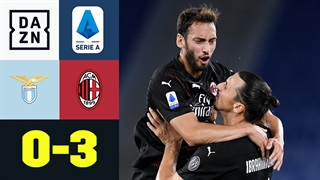 خلاصه بازی آث میلان 3 - لاتزیو 0 از هفته 30 سری آ ایتالیا