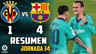 خلاصه بازی ویارئال 1 - بارسلونا 4 از هفته 34 لالیگا اسپانیا