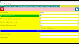 Bank section in Financial Calculator 6