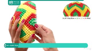 طریقه ی ساخت اوریگامی به شکل بالن