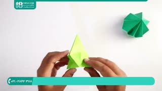 آموزش ساخت اوریگامی طرح الماس