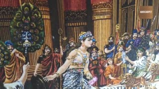 تابلو فرش دستباف دیدار سلیمان با ملکه سبا - تابلو فرش دستباف ابری سردرود