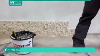 آموزش نصب سنگ آنتیک مستطیل شکل