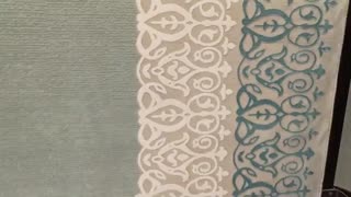 فرش ماشینی ترک کاشان طرح لوتوس زمینه آبی کد 224108