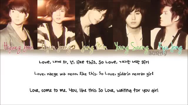 Ss501 Love Like This 네게로 Han Rom Eng Color Coded Lyrics نماشا