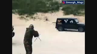 تکنولوژی - تست خودروی بنز ضد گلوله - فیلم شماره ۲