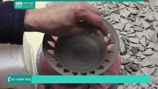 ساخت ظرف مشبک سفالی با چرخ سفالگری برای دکوری