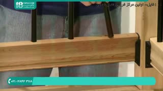نصب گام به گام ریلهای فلزی نرده چوبی راه پله