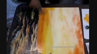 نحوه اسپری زدن روی اثر و گلیزکاری