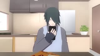 Sasuke's checking Sarada's phone...