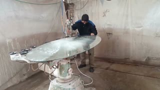 لبه گیری آینه ماکت عروس و داماد با دیاموند