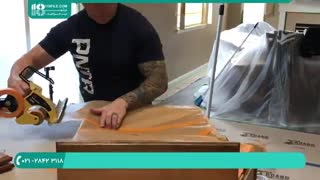 روش پوشاندن کابینت ها با پلاستیک قبل از شروع رنگ کاری