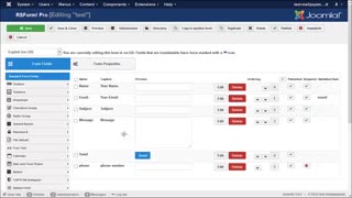 افزونه ارسال پیامک فرم‌ساز RSform در جوملا