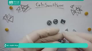 نحوه درست کردن گوشواره رزینی طرح سنگ گرانیتی