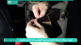 دوخت کیف پولی مردانه با چرم طبیعی