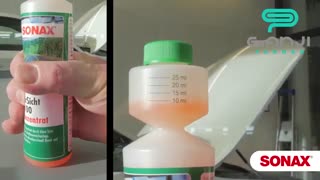 روش استفاده از مایع شیشه شوی سوناکس - گنجی پخش