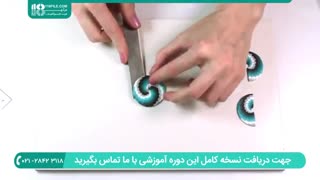 آموزش ساخت گردنبند با نگین و خمیر چینی
