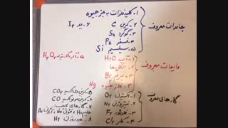 جامدات مایعات و گازهای معروف کتاب درسی و فرمول شیمیایی آن ها