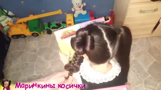 آموزش مدل مو بچه گانه دختر شاخه گل- مومیس مرجع و مشاور مو