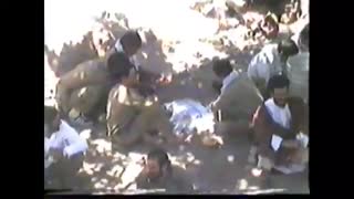 اقامه نماز بسیجیان کاروان راهیان کربلای 8  اعزامی از فردوس در ماهی رود